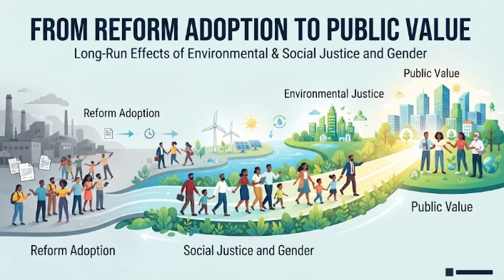 From Reform Adoption to Public Value: Long-Run Effects of Environmental and Social Justice and Gender