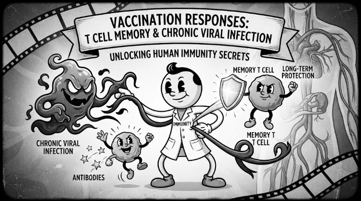 Vaccination Responses through T Cell Memory and Chronic Viral Infection in Human Immunity