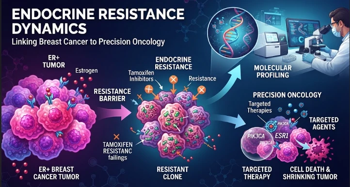 Endocrine Resistance Dynamics Linking Breast Cancer to Precision Oncology