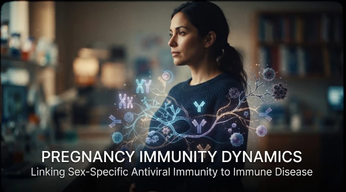 Pregnancy Immunity Dynamics Linking Sex Specific Antiviral Immunity to Immune Disease