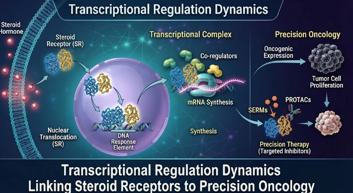 Transcriptional Regulation Dynamics Linking Steroid Receptors to Precision Oncology