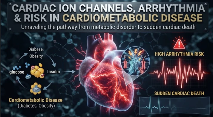 Cardiac Disease Risk through Cardiac Ion Channels and Arrhythmia in Cardiometabolic Disease
