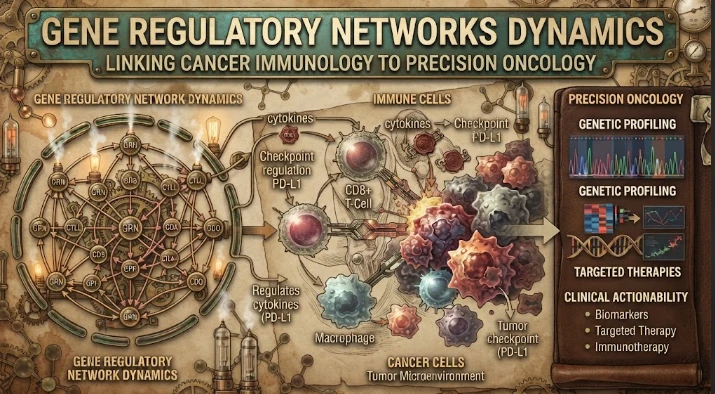 Gene Regulatory Networks Dynamics Linking Cancer Immunology to Precision Oncology