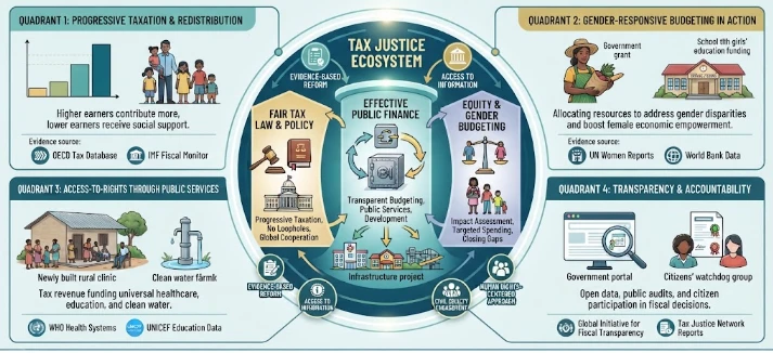 Tax Justice in Practice: Access-to-Rights Evidence from Tax law, policy, tax justice, public finance, gender budgeting, tax reform