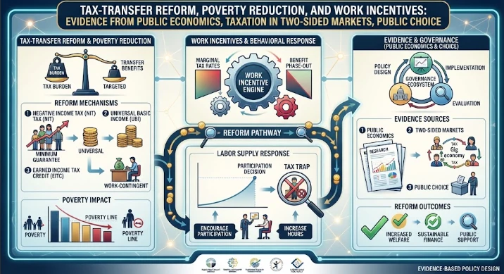 Tax-Transfer Reform, Poverty Reduction, and Work Incentives: Evidence from Public economics, taxation in two-sided markets, public choice