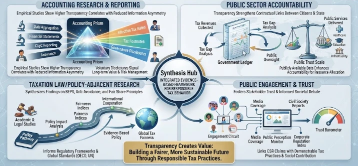 Tax Transparency as Corporate Social Responsibility: Evidence from Accounting, public sector accountability, taxation law/policy-adjacent research, public