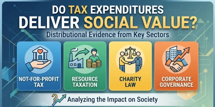 Do Tax Expenditures Deliver Social Value? Distributional Evidence from Not-for-profit tax, resource taxation, charity law, corporate governance