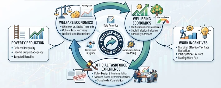 Tax-Transfer Reform, Poverty Reduction and Work Incentives: Evidence from Wellbeing economics, welfare economics, and official taskforce experience