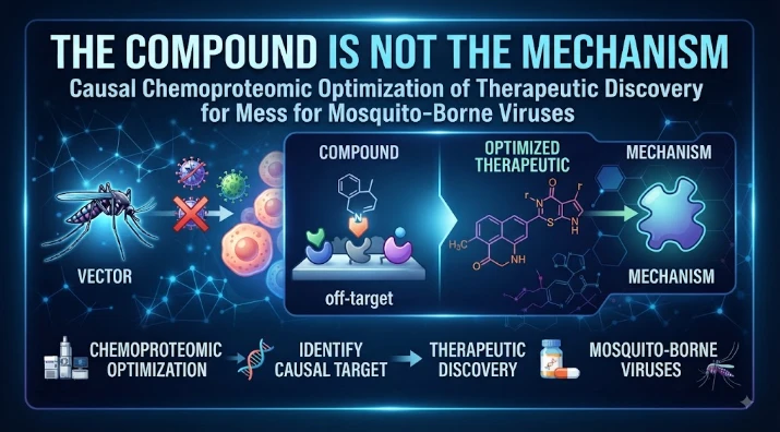 The Compound Is Not the Mechanism: Causal Chemoproteomic Optimization of Therapeutic Discovery for Mosquito-Borne Viruses