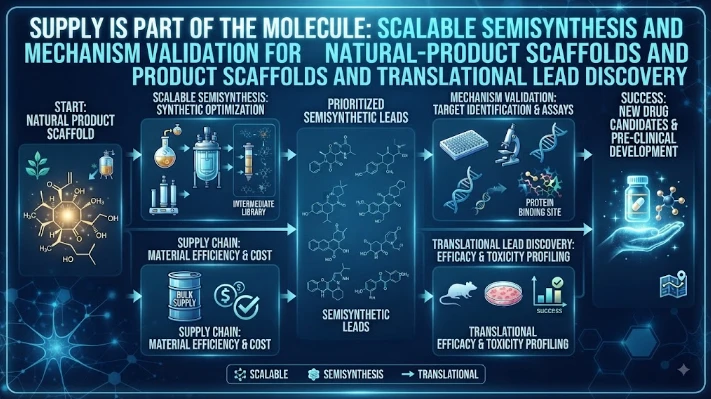 Supply Is Part of the Molecule: Scalable Semisynthesis and Mechanism Validation for Natural-Product Scaffolds and Translational Lead Discovery