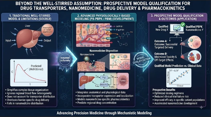 Beyond the Well-Stirred Assumption: Prospective Model Qualification for Drug Transporters, Nanomedicine, Drug Delivery and Pharmacokinetics