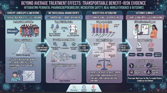 Beyond Average Treatment Effects: Transportable Benefit–Risk Evidence for Perinatal Pharmacoepidemiology, Medication Safety, Real-World Evidence and Outcomes