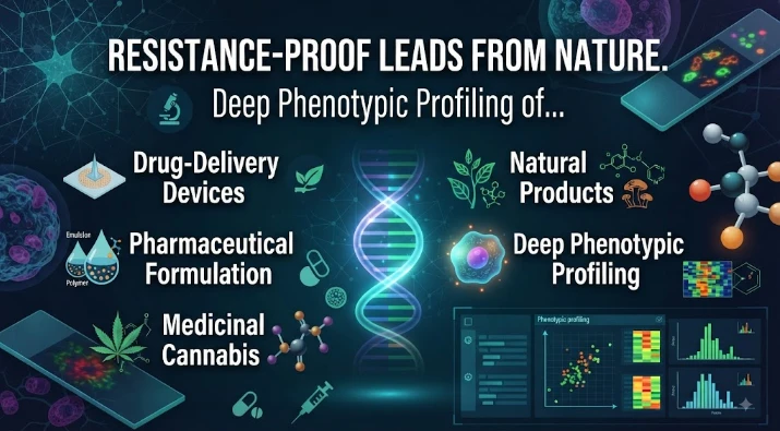 Resistance-Proof Leads from Nature: Deep Phenotypic Profiling of Drug-Delivery Devices, Pharmaceutical Formulation, Medicinal Cannabis and Natural Products