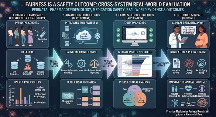 Fairness Is a Safety Outcome: Cross-System Real-World Evaluation of Perinatal Pharmacoepidemiology, Medication Safety, Real-World Evidence and Outcomes