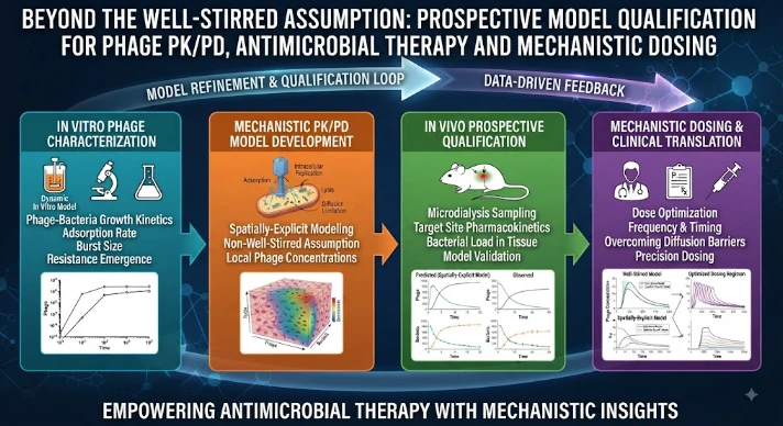 Beyond the Well-Stirred Assumption: Prospective Model Qualification for Phage PK/PD, antimicrobial therapy and mechanistic dosing