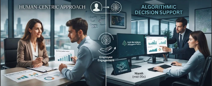 Comparing Human and Algorithmic Decisions for AI Enabled Employee Engagement in Irish Workplaces